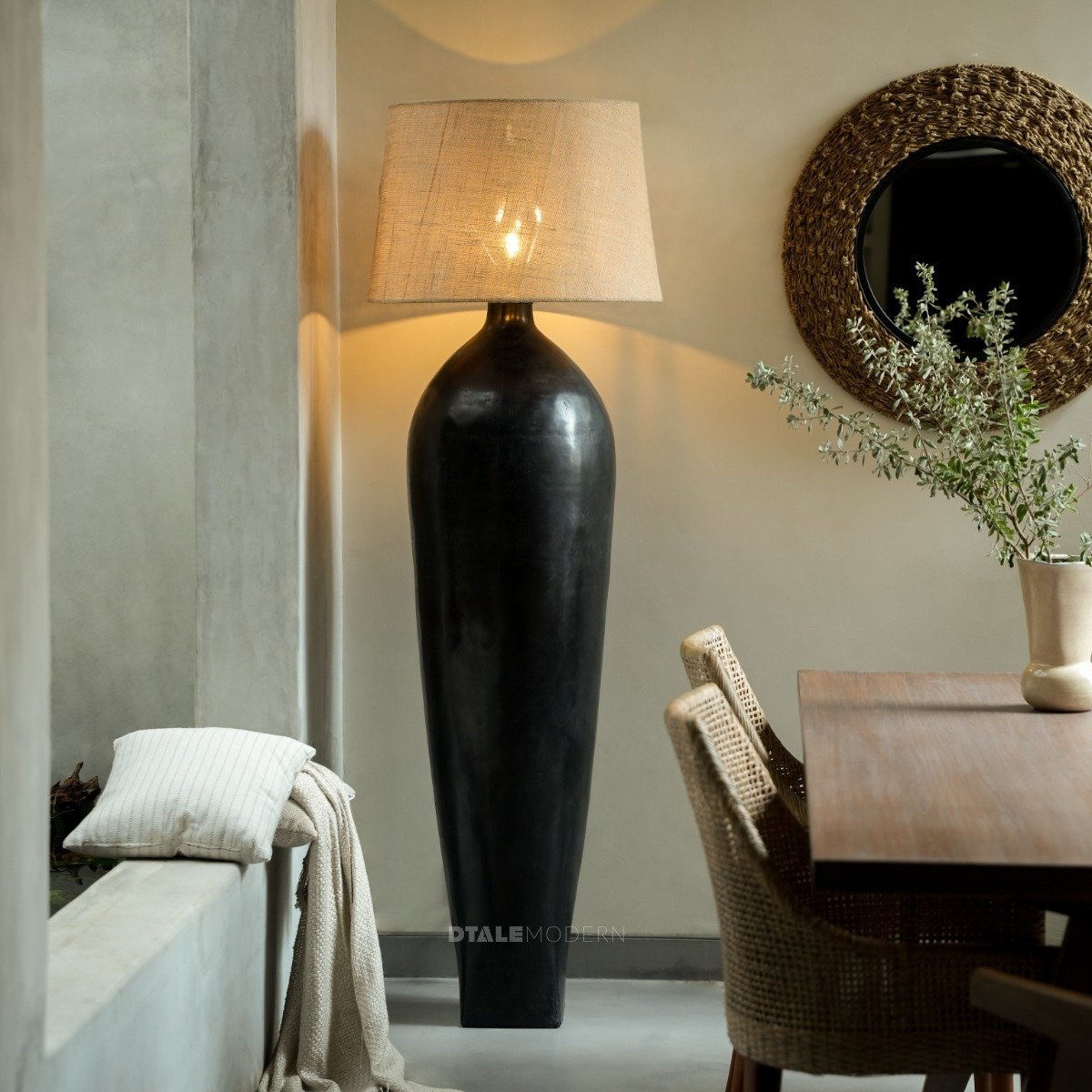 Buy Creo Cemento Tall Floor Lamp - Black Online in India - Dtale
