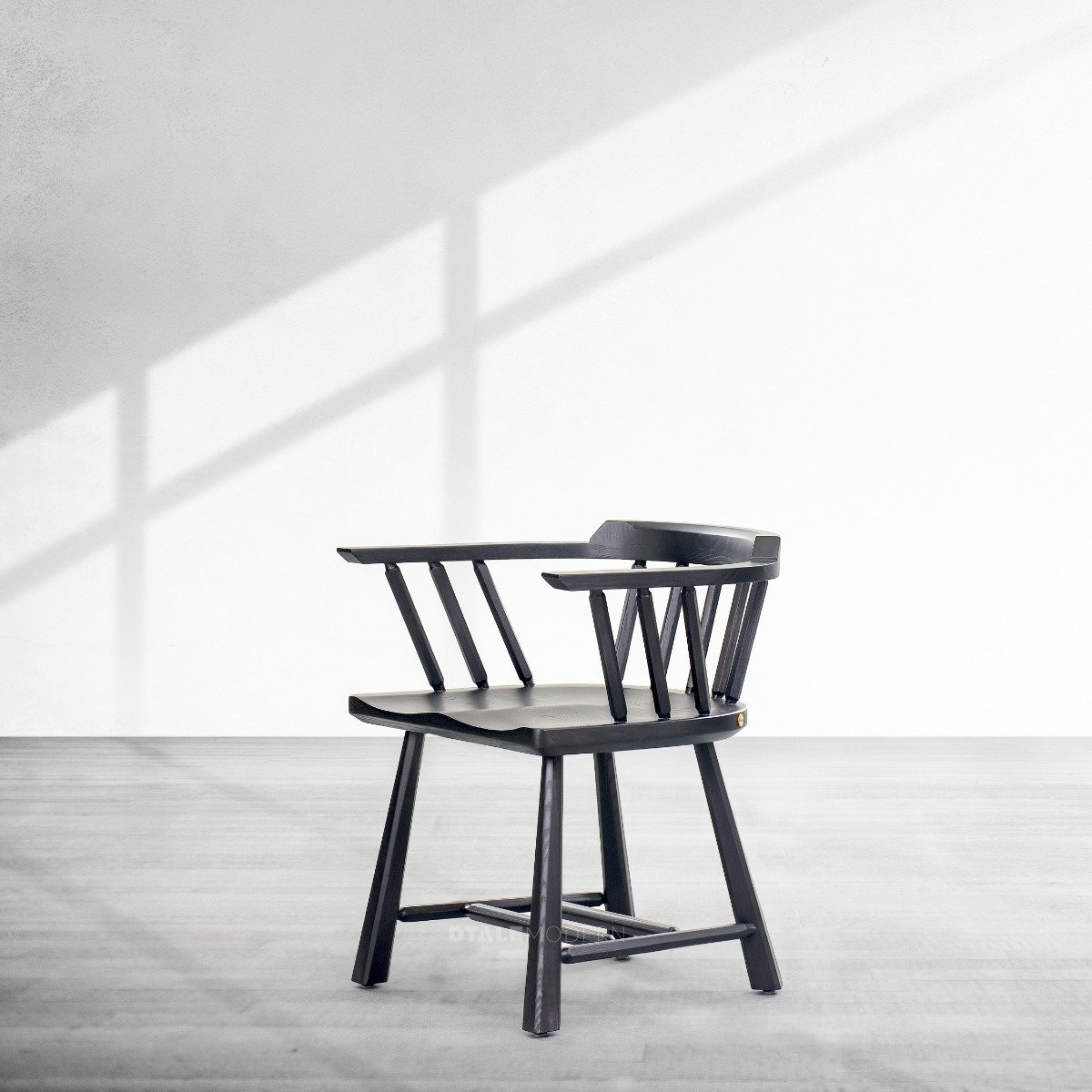 Black spindle online armchair