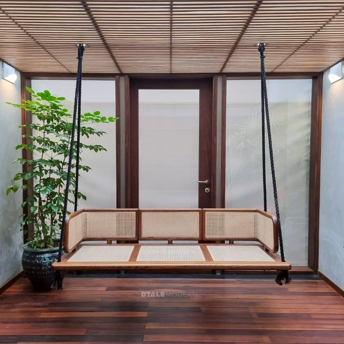 Rattan swing sale