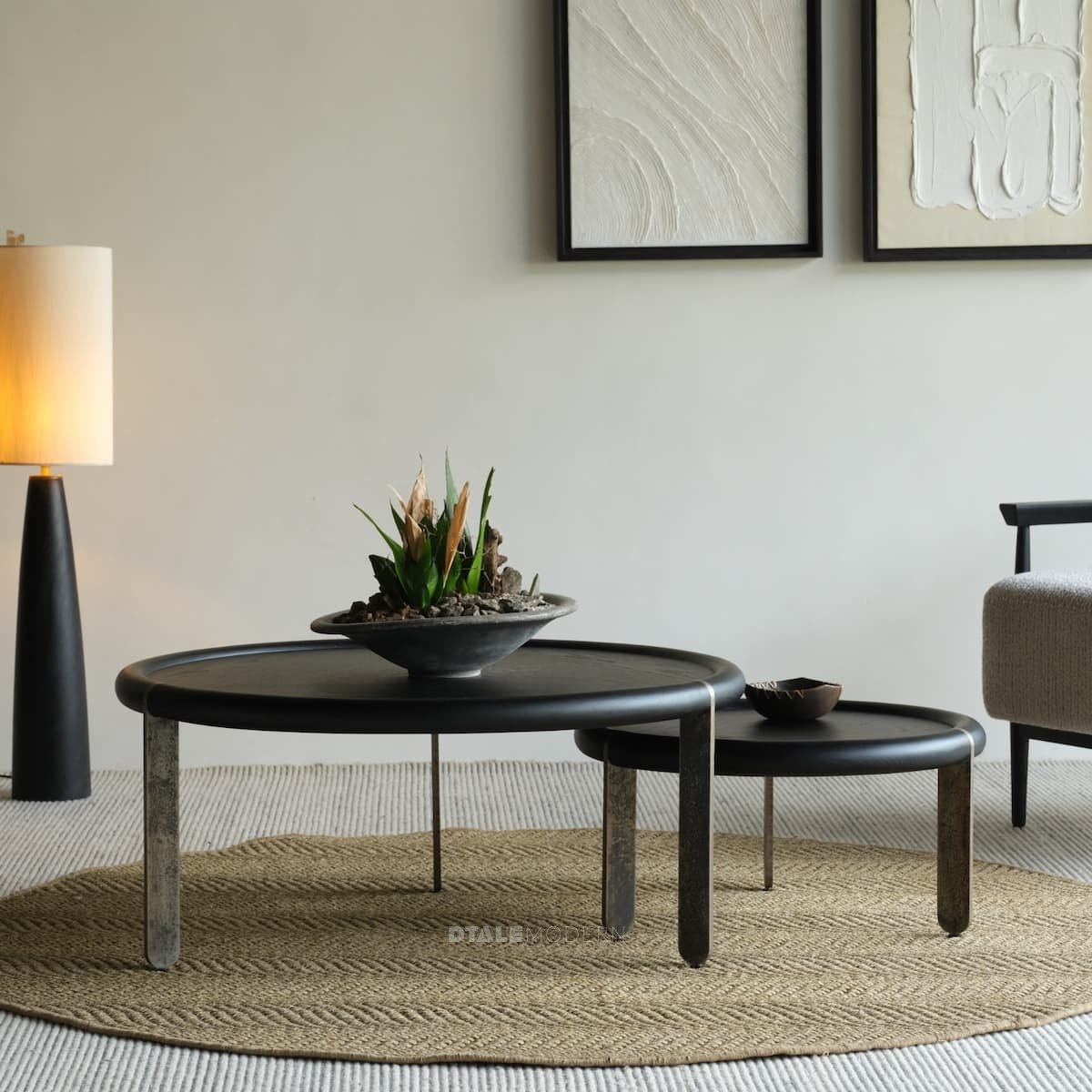 Buy Luna Coffee Table (Set of 2) Carbon Black Online in India
