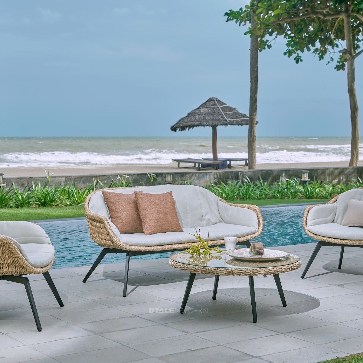 Buy Murre Wicker Outdoor Loveseat Online in India Dtale Modern