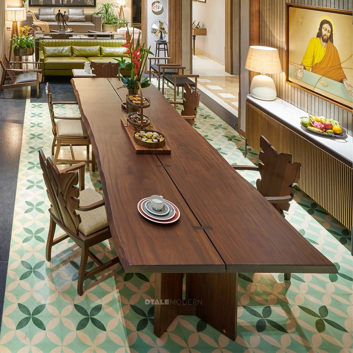 Buy Natura Live Edge Dining Table Online in India Dtale Modern - Main Image