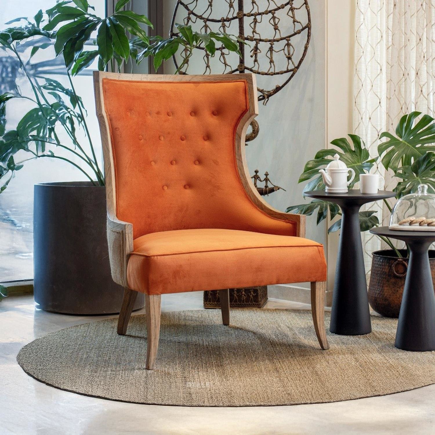 Buy Orson Winged Highback Chair Online in India Dtale Modern