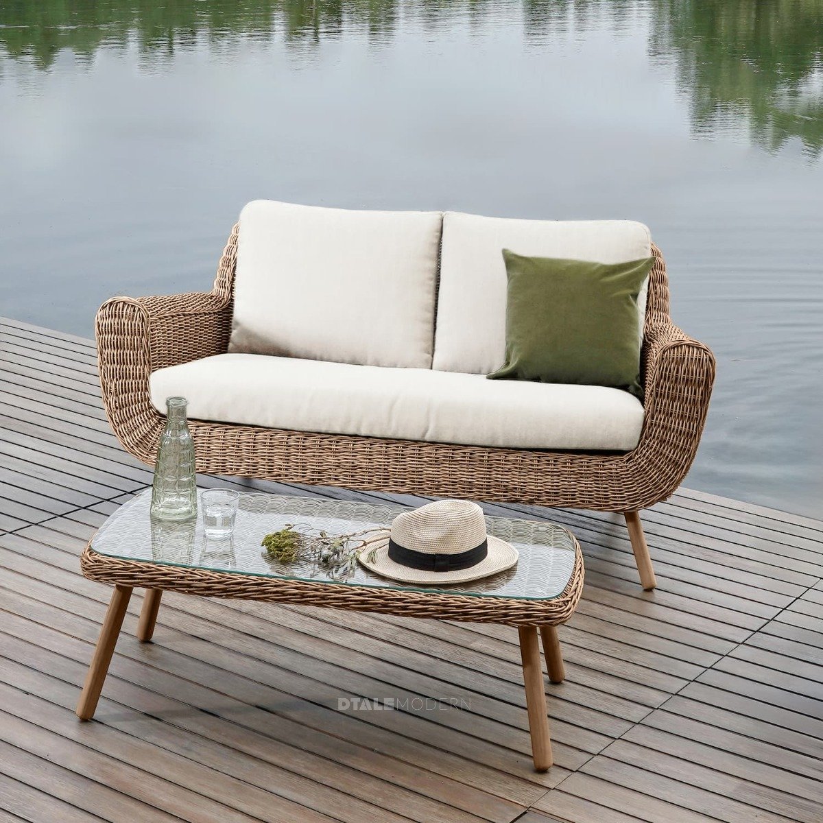 Buy Shannon Wicker Outdoor Loveseat Online in India Dtale Modern