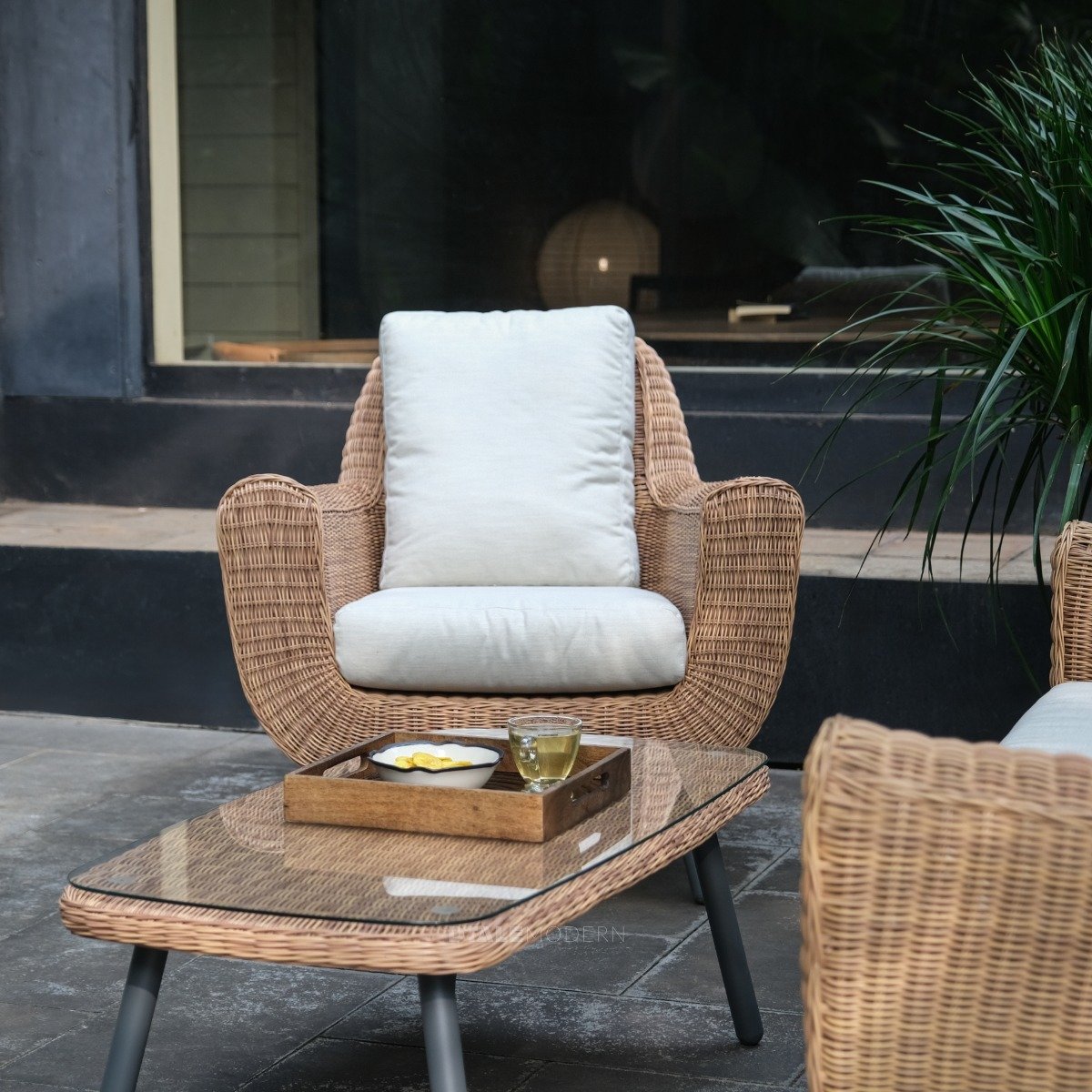 Buy Shannon Wicker Outdoor Lounge Chair Online in India Dtale Modern