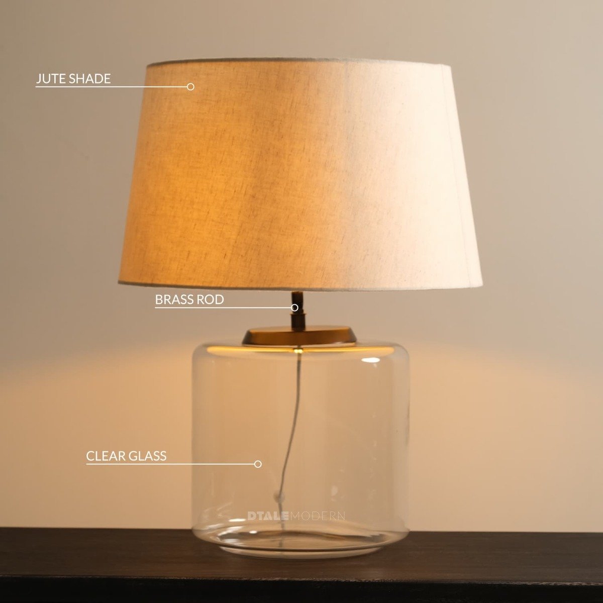 Buy Lyra Glass Table Lamp Clear Online in India Dtale Modern