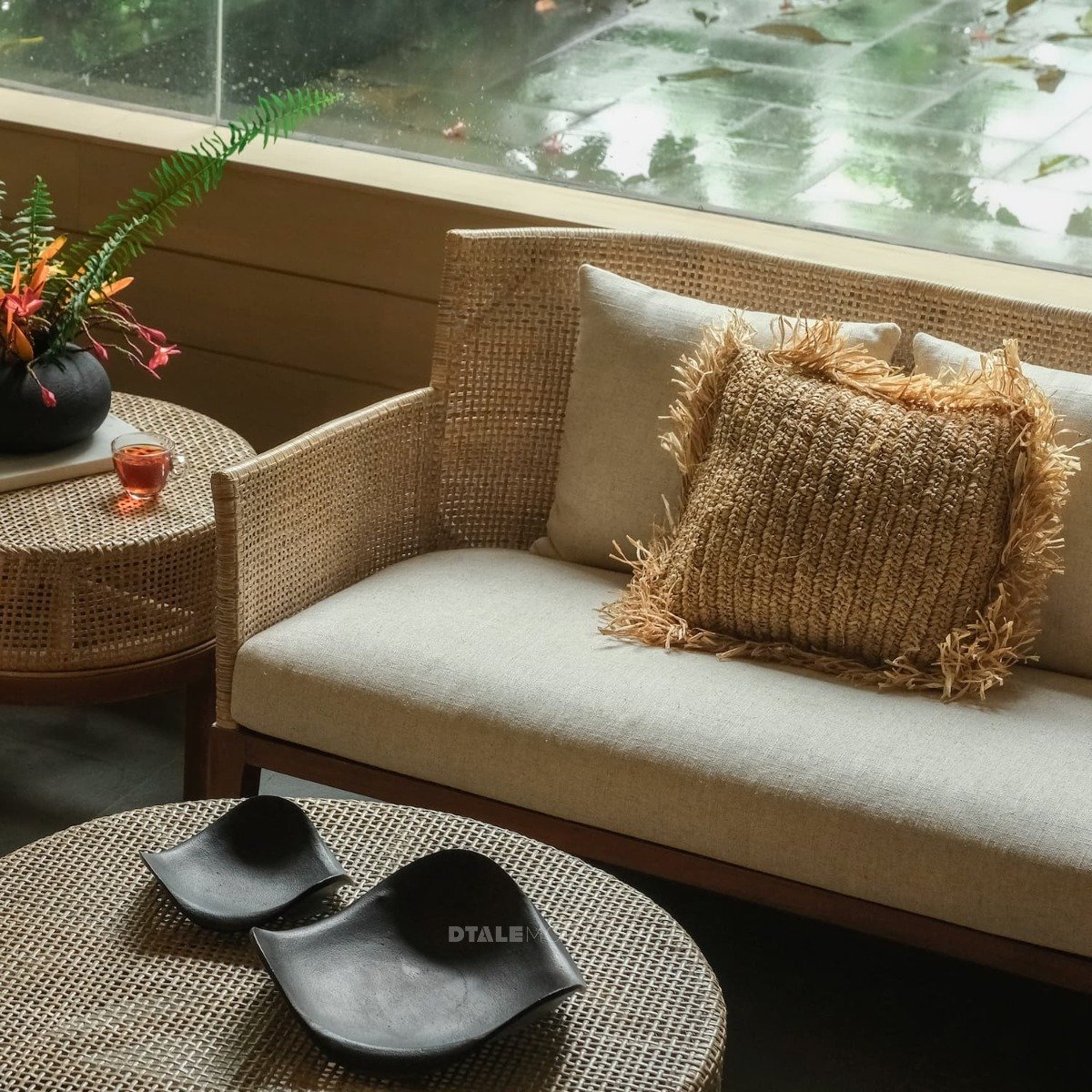 Buy Vivano Cane Loveseat Online in India Dtale Modern