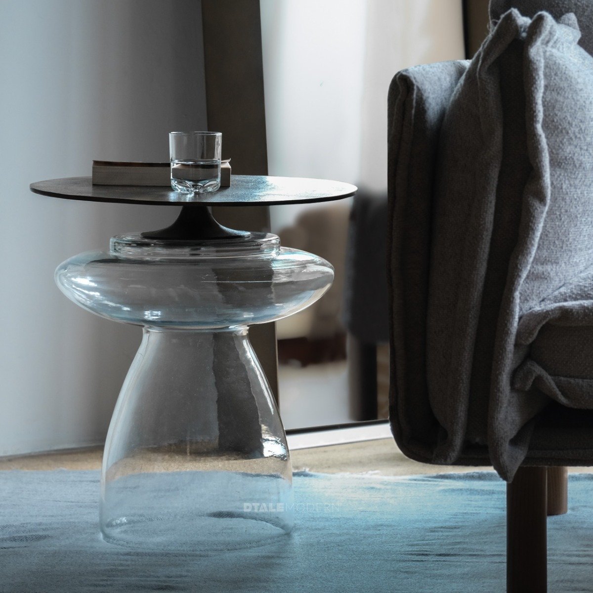 Buy Kaanch Glass End Table - M Online in India - Dtale Modern