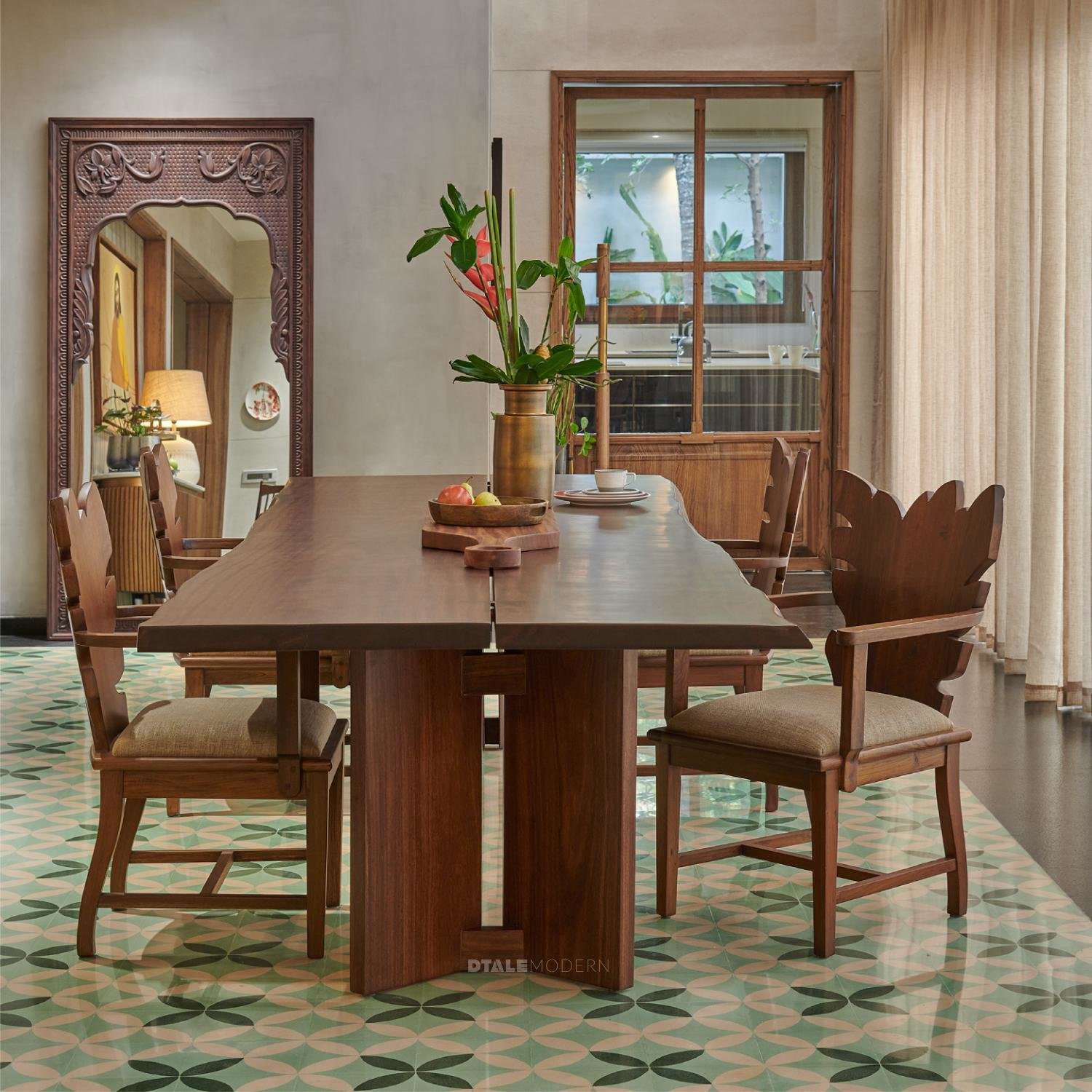 Buy Natura Live Edge Dining Table Online in India Dtale Modern