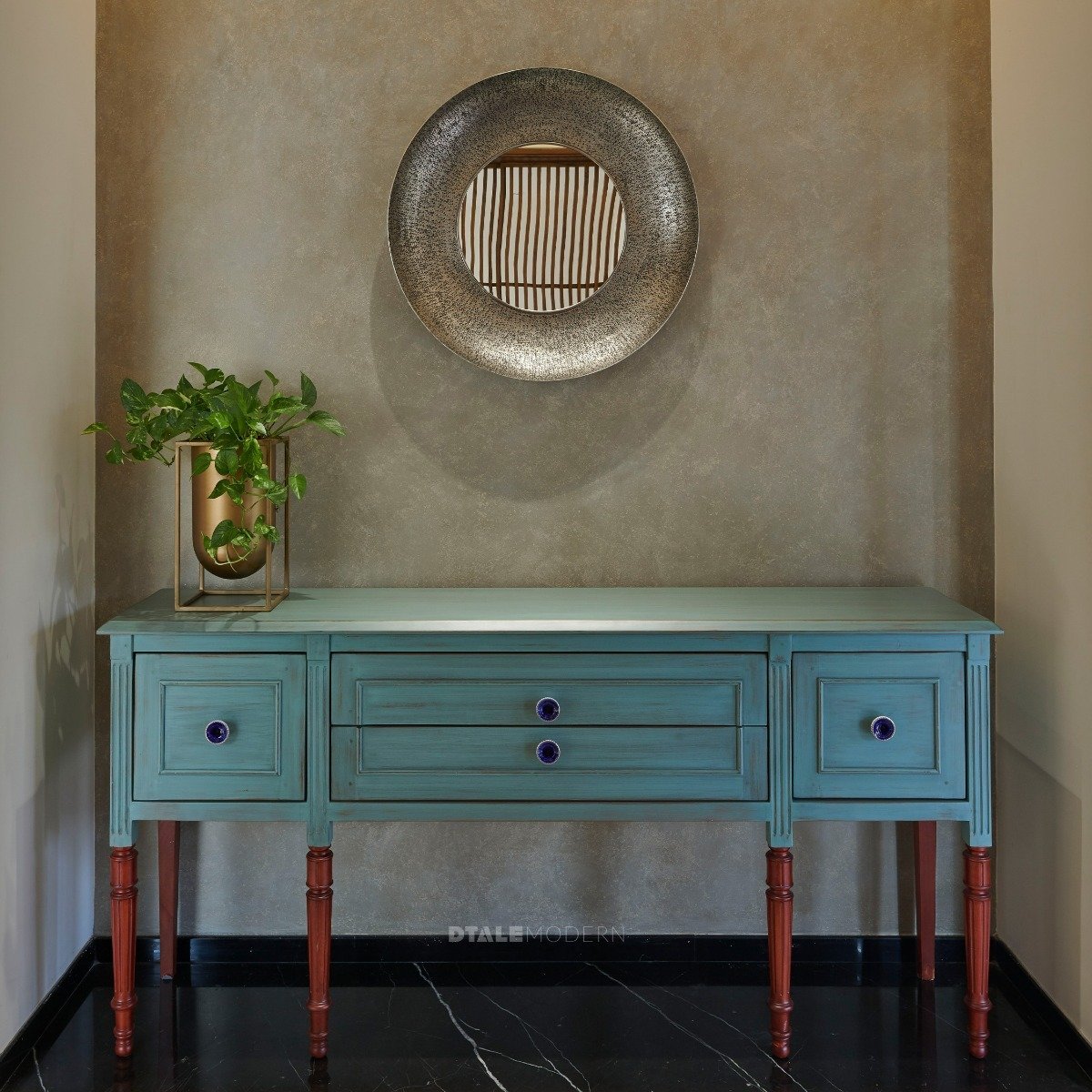 Handcarved Carribou Entryway Console