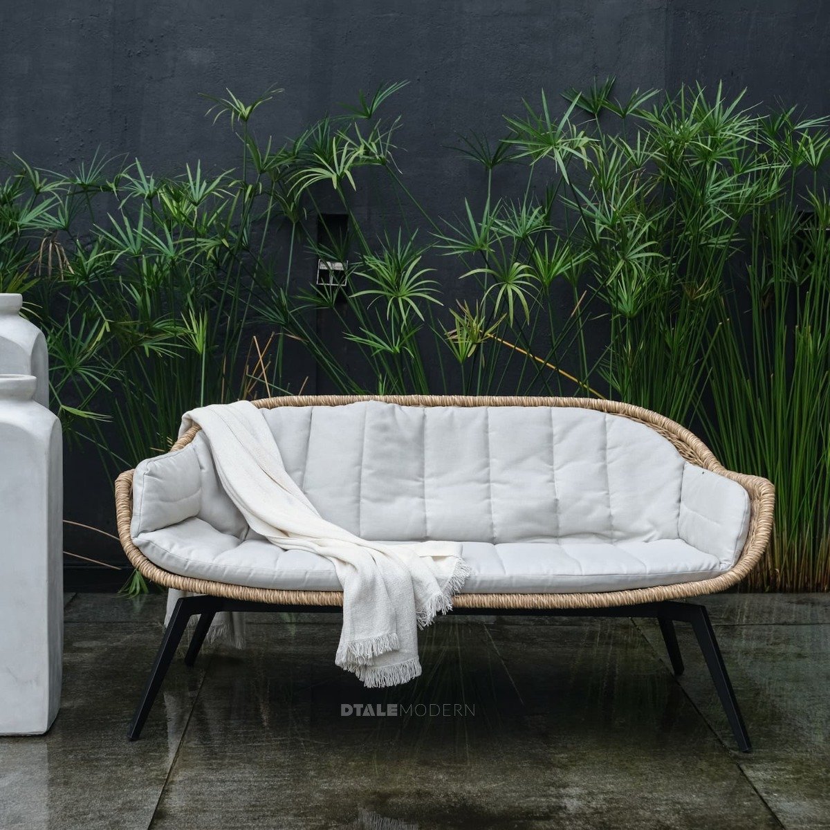 Buy Murre Wicker Outdoor Loveseat Online in India Dtale Modern