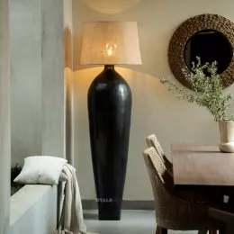 Creo Cemento Tall Floor Lamp - Black