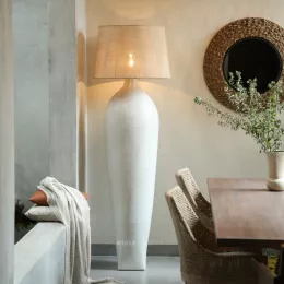 Creo Cemento Tall Floor Lamp- White