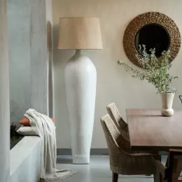 Creo Cemento Tall Floor Lamp- White