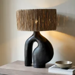 Giya Cemento Table Lamp - Black
