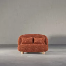 Keny Wine Boucle Loveseat
