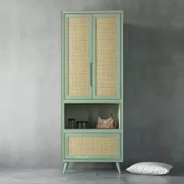 Hermes Rattan Shutter Armoire