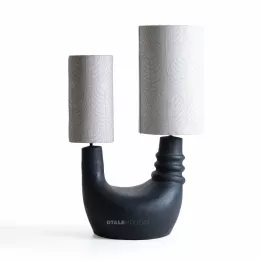 Mudra Artisan Table Lamp - Black - Oversized