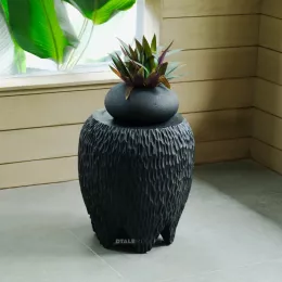 Nakashi Hand Chiseled Stool/End Table - Small