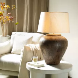 Prithvi-Mudka Terracotta Table Lamp (L)