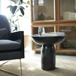 Vega Cemento End Table - Black