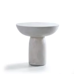 Vega Cemento End Table - White