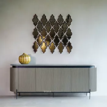 Caleigh Buffet Console-Champagne Silver