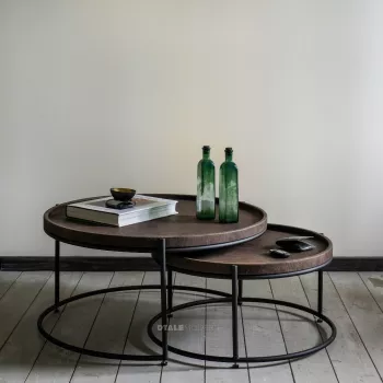 Kobbler Leather Nesting Coffee Table