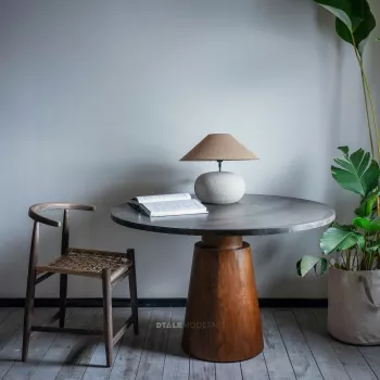 Petra Round Cement Finish Table