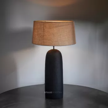 Bristo Black Terracotta Table Lamp
