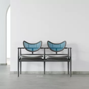 Dyuthi Rattan Loveseat Weathered French Grey