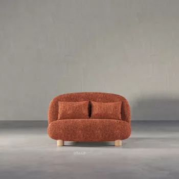 Keny Wine Boucle Loveseat