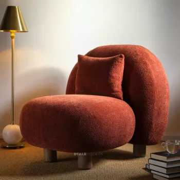 Keny Wine Boucle Club Sofa 