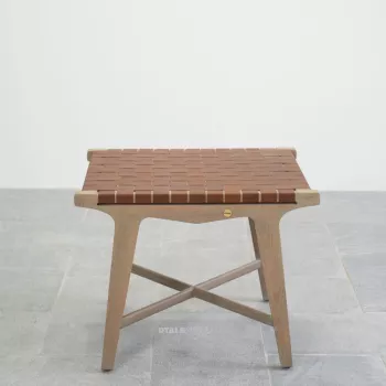 Kobbler Tan Ottoman Stool