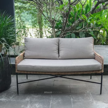 Lenni Wicker Outdoor Loveseat