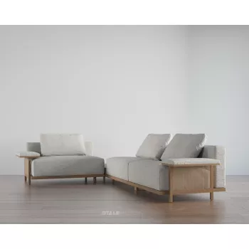 Miller Cane Sectional Sofa