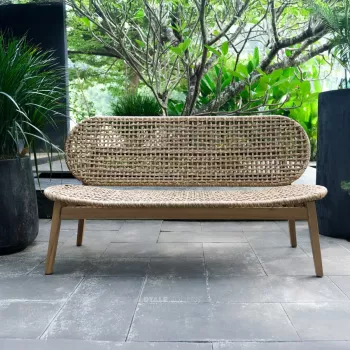 Revia Outdoor Bench - Twisted Banana Leaf