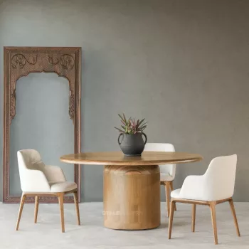 Saturn Single Pillar Dining Table - 5 Feet