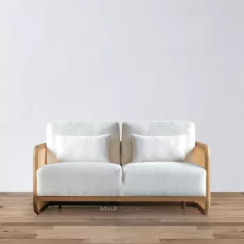Silas Rattan Loveseat