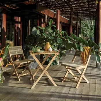 Zenith Foldable 2 Seat Outdoor Set (1 Table & 2 Chairs)
